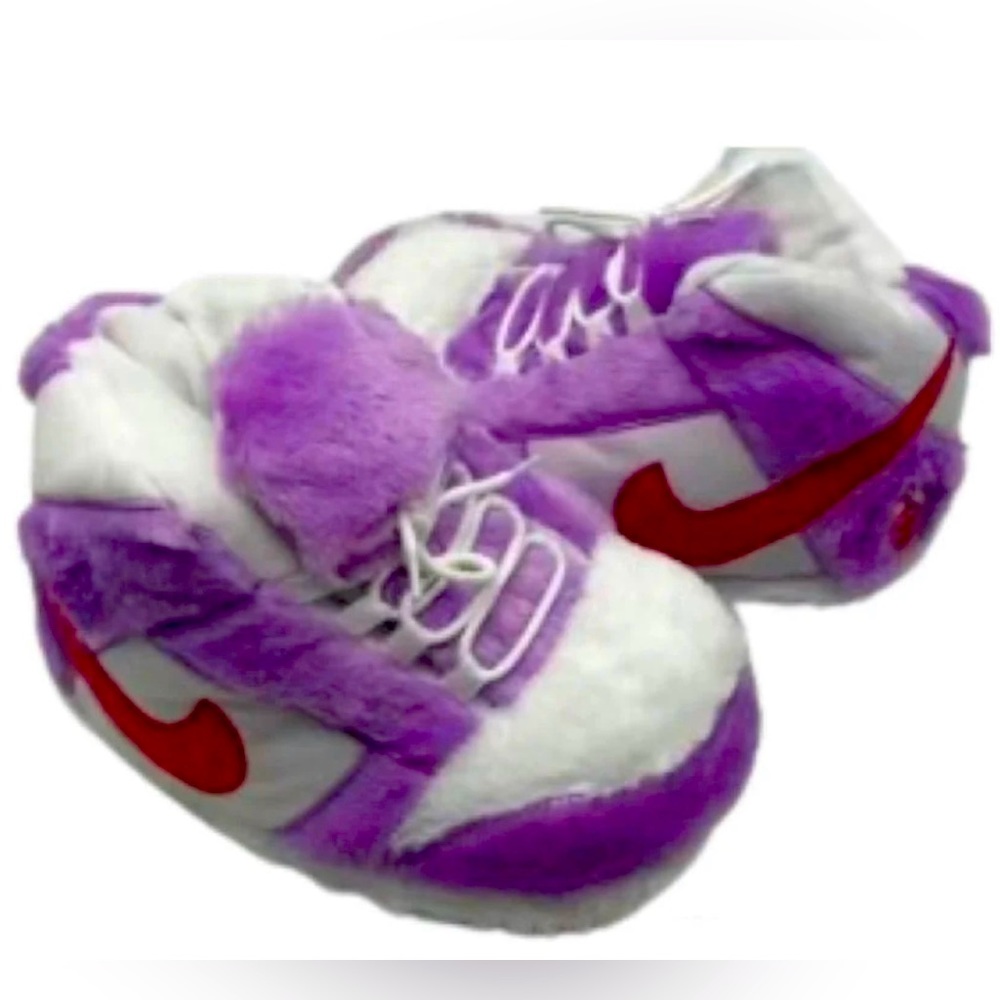 Purple Air Jordan 1 Plush Slippers